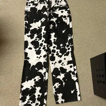 TOPSHOP 카우 패턴 워크 팬츠 W32 L32