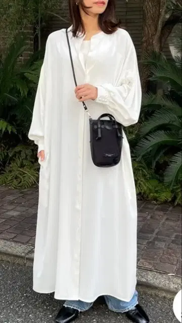 라운드넥 3WAY 루즈 원피스 롱 기장