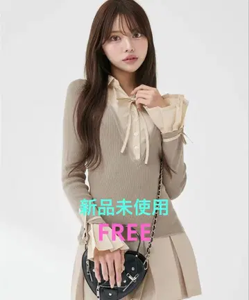 다리치 셔츠 도킹 플리츠 미니 원피스 GRY FREE