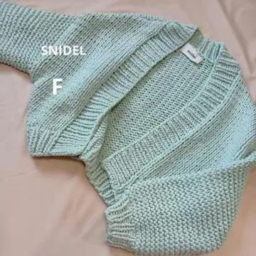 주말 가격 SNIDEL 로우게이지 니트 볼레로/가디건 민트 F 면 나일론