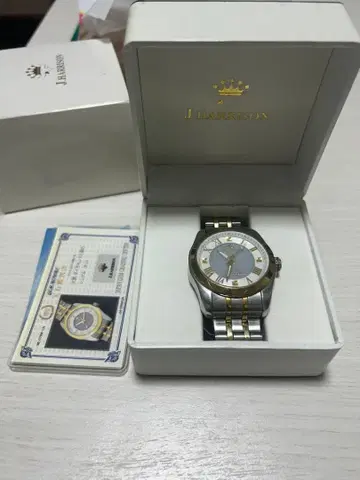 J.Harrison 솔라 전파 시계 실버/골드