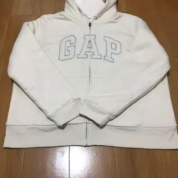 GAP 보아 안감 후드 부착 지퍼 후드티 XL 치노 아이보리