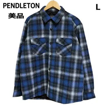 새상품급 PENDLETON 펜들턴 울 체크 셔츠 자켓 안감 퀼팅 L