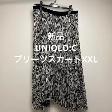 UNIQLO:C 플리츠 스커트 블랙 XXL