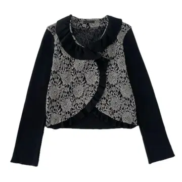 새상품급 GIGLI 꽃무늬 숄카라 니트 가디건 자켓