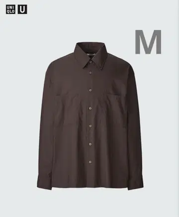 UNIQLO U 유틸리티 셔츠 38 DARK BROWN