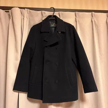 울 네이비 피코트