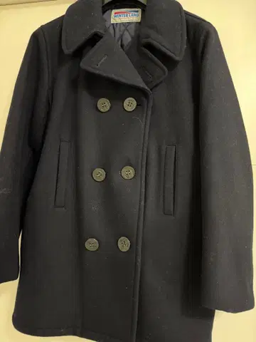 WINTER LAND 네이비 울 피 코트