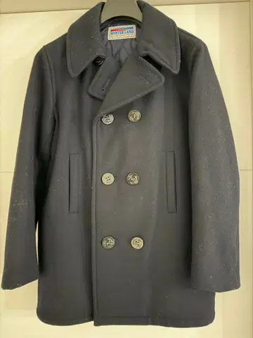 WINTER LAND 네이비 울 피 코트