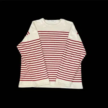 오버 보더 긴팔 티셔츠