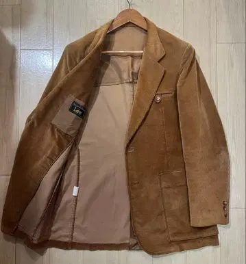 Lee 굵은 폭 코듀로이 테일러드 자켓 70년대 빈티지 브라운