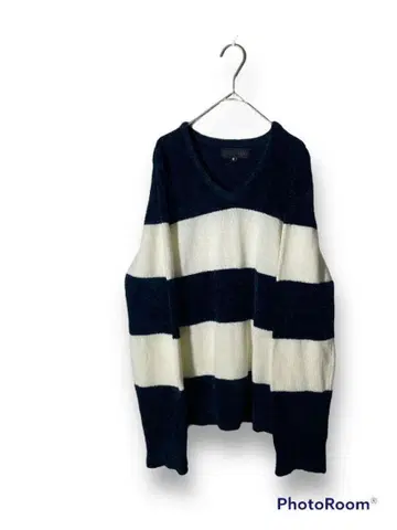 [인디애틱] in the attic 보더 니트 빈티지