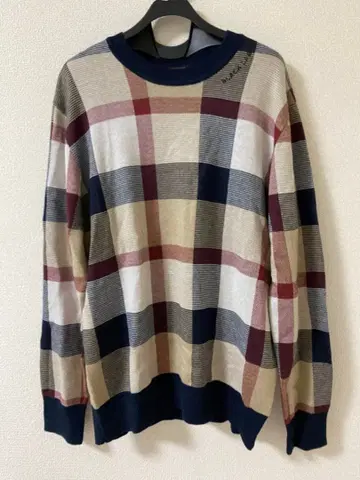 블랙 라벨 체크 니트 L