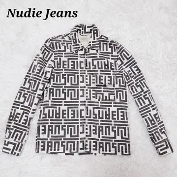 누디진 스텐 지퍼 그래픽 프린트 자켓 XS 남성용