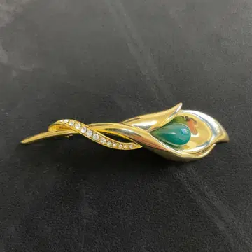 [ 17 ] 반돔 빈티지 브로치 그린 스톤