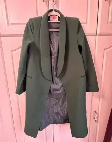 그린 노카라 롱 코트