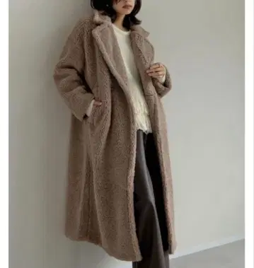 Re:EDIT 보아 빅 칼라 더블 체스터 코트