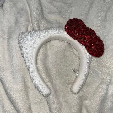 키티 귀 머리띠 스팽글