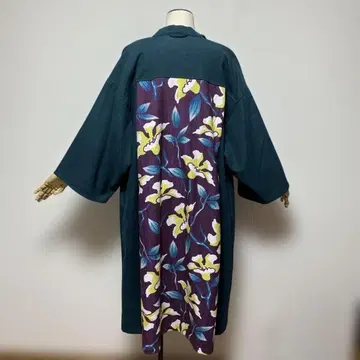 카야 니폰디엔에이 일본풍 패턴 기모노 기모노 관광 겉옷 그린 플라워