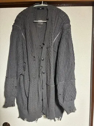 [ 미사용에 가까움 ] BIG 데미지 ZIP 가디건 HARE 품절 상품