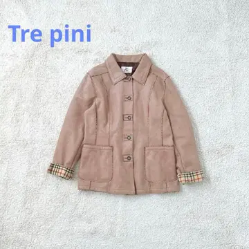 트레피니 무스탕 코트 테일러드 자켓 스웨이드 블루종 겉옷