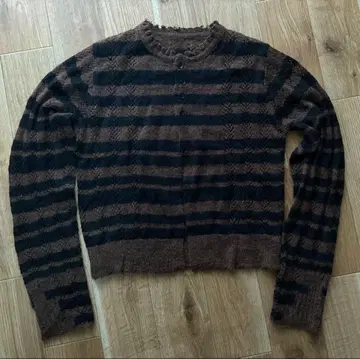 퍼버즈 니트 가디건 브라운