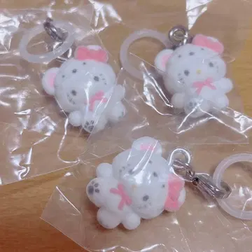 산리오 포근포근 스노우 메지루시 액세서리 가챠 헬로키티 세트