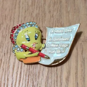 워너 브라더스 트위티 스와로브스키 브로치