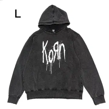 KORN 콘 후드 맨투맨 후디 차콜 그레이 L