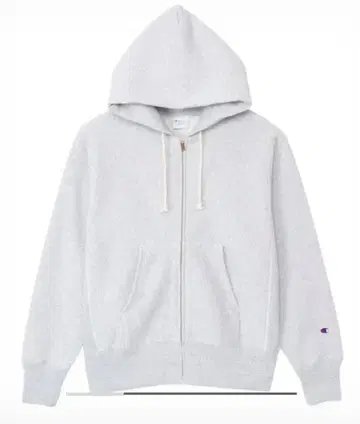 Champion 그레이 풀 집업 후드티 L 사이즈