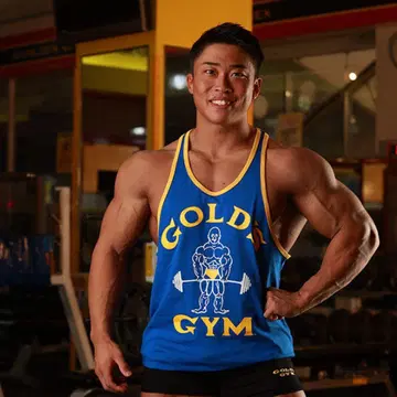 골드짐 링거 탱크탑 M 파랑