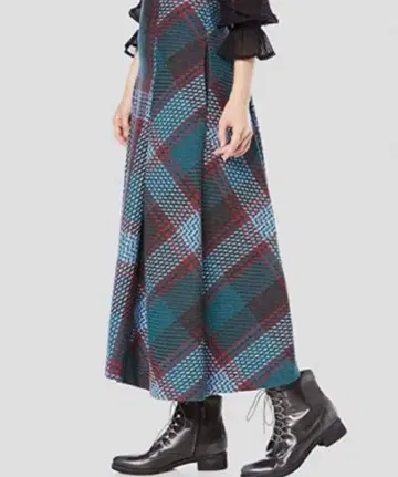 스나이델 사이즈 1 ML 로빙 체크 플레어 롱 스커트