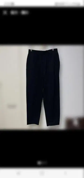 UNIQLO U 프렌치 리브 팬츠 블랙 와이드 팬츠 M