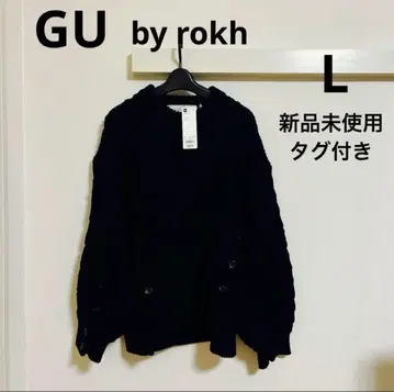 GU 지유 케이블 스웨터 by rokh 네이비 L 니트