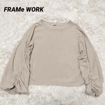 프레임워크 블라우스 개더 볼륨 슬리브 베이지 F