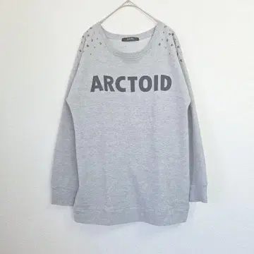 안나 앨리스 그레이 맨투맨 트레이닝복 로고 스터드 M 사이즈