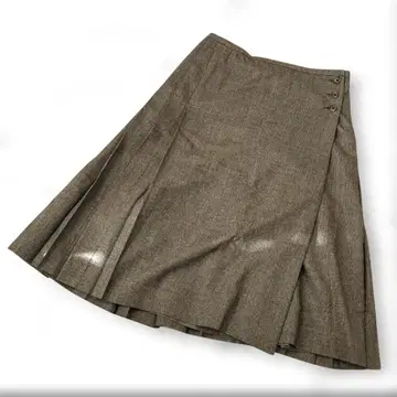 마가렛호웰 울 플리츠 랩  스커트