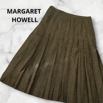 마가렛호웰 울 플리츠 랩  스커트