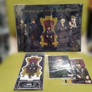 [미개봉 새상품 덤] 건담 W 아크릴 스탠드 & 클리어 파일 히이로 듀오