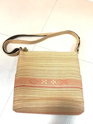 오키나와 이시가키 섬 민서 직조 숄더백 전통 공예품