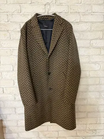 Theory 헤링본 무늬 체스터 코트