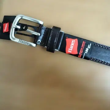 Hanes 블랙 합성 피혁 벨트