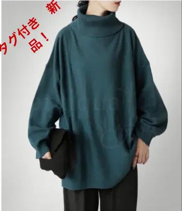 코튼 터틀넥 니트