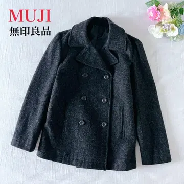 [ 미사용급 ] 무인양품 다크 그레이 울 코트 피코트 M