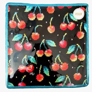 페이러 체리 도트 손수건 블랙 x 블루