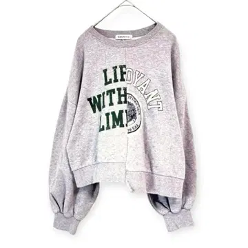 새상품급 브라우니 ( F ) 긴팔 맨투맨 크롭 벌룬 슬리브