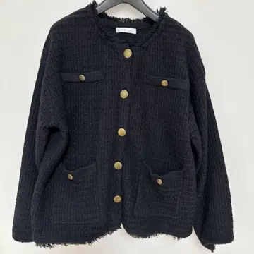 GLOBAL WORK 트위드 니트 가디건