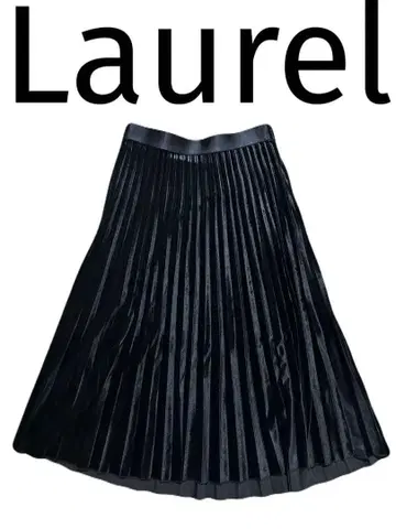 컨디션 최상 Laurel 로럴 에스카다 벨로아 고급 뷰티 플리츠 스커트