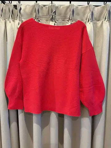 BABYLONE 빨간색 상의 보트넥 사이즈 38