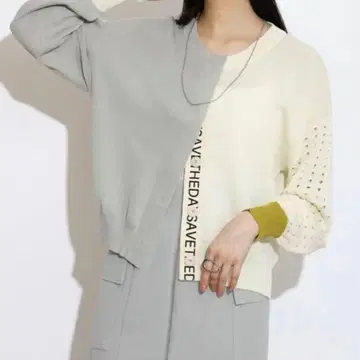 RADIATE 이소재 믹스 긴팔 니트